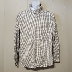 Chaps Stretch Easy Care Button Front Shirt Large Men's Long Sleeve Checked  A948